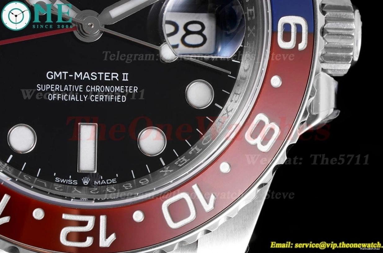 126710 SS VR3285 Pepsi Master 40mm C+F GMT Blue SS V2 II Red 0219